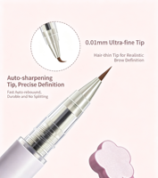 Pensil Alis Cair SiomeCidy 2 Warna Tahan Lama, Pena Tato Alis, Tahan Air, Penguat Alis