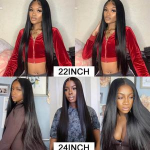 13x6 HD Raw Indian <b>Lace</b> Frontal Hair <b>Wig</b> Glueless Full <b>Lace</b> <b>Front</b> <b>Wigs</b> for Black Women 40 Inch Brazilian Straight <b>Lace</b> <b>Front</b> <b>Wig</b> - Product Image 5