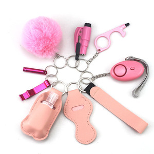 Llavero de autodefensa para exteriores con linterna alarma 2025 llavero de Venta caliente al por mayor personalizado - Product Image 1