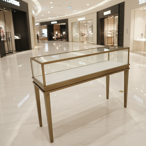 PROMOTION Stainless Steel Jewelry Cabinet LED Light <strong>Tempered</strong> <strong>Glass</strong> Jewelry in Stock Showcase Jewelry Cabinet LOGO Customization - Product Image 5