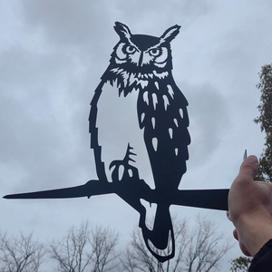 Personalizado gato negro silueta <span class=keywords><strong>elefante</strong></span> Metal jardín estatuas al aire libre Animal estacas decoraciones de Halloween - Product Image 3