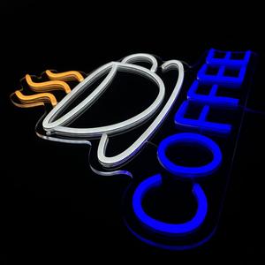 Applique murale LED multicolore vibrante pour cafés restaurants jaune blanc bleu enseigne néon décor accrocheur pour cafés boissons - Product Image 4