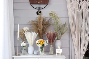 Vente en gros d'herbe de pampa artificielle de 120 cm, grandes plumes de pampa artificielles pour la décoration de la maison, les mariages, le style bohème, fourniture OEM - Product Image 6