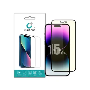 iPhone 15 Pro防蓝光滤光片屏幕保护器2.5D钢化玻璃屏幕保护器