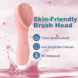 Cepillo de limpieza facial eléctrico de silicona de Venta caliente Limpiador facial para uso doméstico Equipo de belleza - Product Image 6