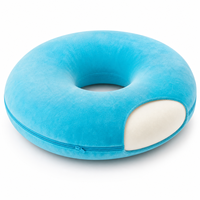 Coussin de siège en mousse à mémoire de forme bleu, à récupération lente, pour soulagement de la pression sur les fesses, pour chaise de bureau, lot en gros pour fournisseurs