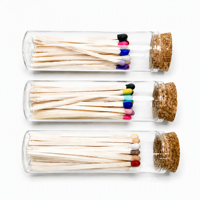 Allumettes en verre personnalisées avec étiquette, allumettes en bois naturel, bougie parfumée, présentoir de vente au détail, coffret cadeau, accessoire pour bougies
