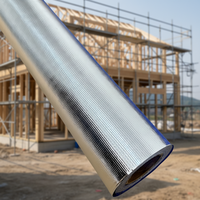 Barrière radiante en tissu tissé renforcé d'aluminium réfléchissant/MPET, isolation de toiture, membrane de toiture écologique ignifuge