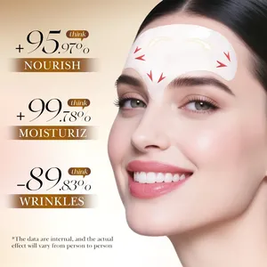 Patchs de riz blanc pour le <span class=keywords><strong>front</strong></span> – Anti-rides, blanchissants, anti-âge, hydratants, régulateurs de sébum – Masque facial en gel enveloppant - Product Image 2