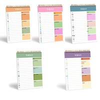 Bloc-notes de liste de tâches, carnet à spirale quotidien, planificateur minimaliste d'autodiscipline, notes de gestion du temps pour organiser les tâches quotidiennes