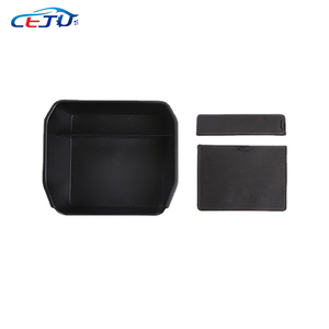 Kit <span class=keywords><strong>Interior</strong></span> de Coche Negro ABS, Caja de Almacenamiento para Reposabrazos Central para Land Rover <span class=keywords><strong>Defender</strong></span> 90 110 130 L663 2020-2025 - Product Image 4