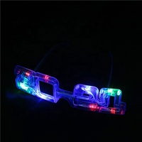 Lunettes en plastique à LED pour enfants, verres solaires amusants, décoration de fête du nouvel an, 2021