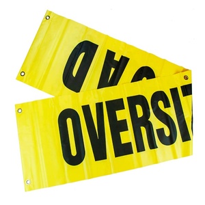 Nhiệm Vụ Nặng Nề Xe Tải Cảnh Báo An Toàn Lưới Cờ Rộng Tải/Quá Khổ Tải Vinyl Biểu Ngữ Với Bungee - Product Image 5