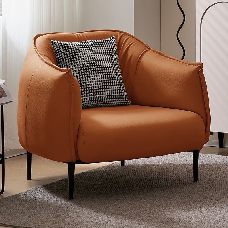 Arancione [Pelle Microfibra] - con Cuscino - Piedini Neri