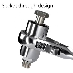 Llave de trinquete industrial de doble punta, bidireccional, tipo flor de ciruela, de doble uso, rápida - Product Image 2