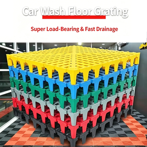 Factory Wholesale Modular <b>Interlocking</b> Garage <b>Floor</b> <b>Tiles</b> Anti-Slip PP Plastic Car Wash Grate Flooring with Drainage Hole - Product Image 4