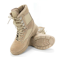 Bottes tactiques de combat pour hommes de haute qualité, pour usage extérieur, fermeture à glissière et à lacets, semelle extérieure respirante en caoutchouc/EVA, été/hiver
