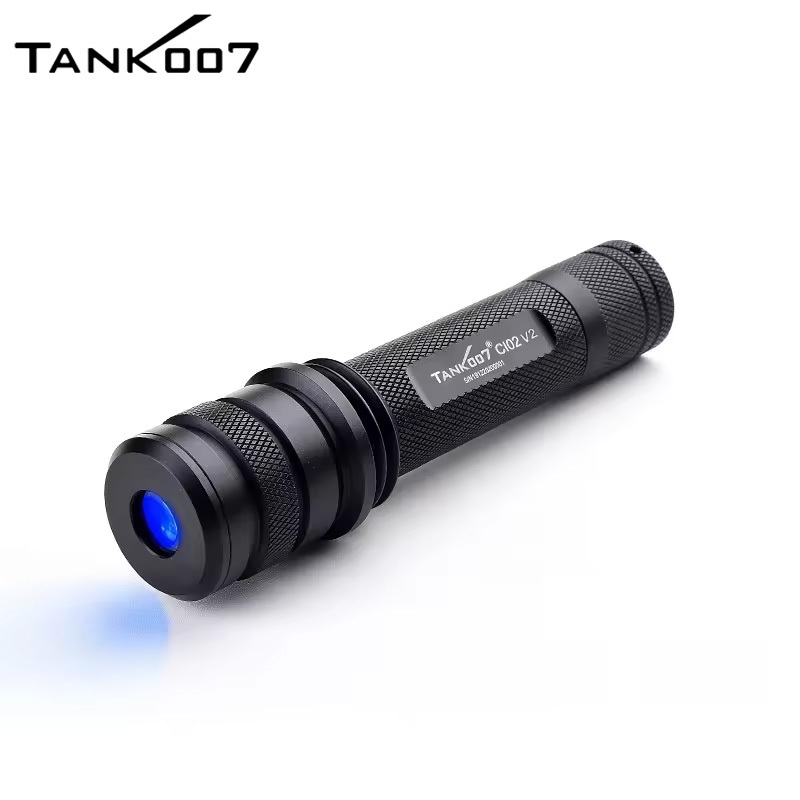Tank007 CSI Ultraviolet Torch Light Rechargeable LED 365nm UV Flash Light Blacklight Aluminum Alloy Forensic Uniform Light