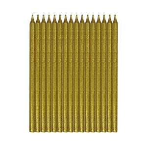 Merri Wish, venta al por mayor, pastel <span class=keywords><strong>de</strong></span> cumpleaños, embalaje para hornear, vela <span class=keywords><strong>de</strong></span> fiesta delgada con purpurina, varilla larga, hilo dorado, lápiz, velas <span class=keywords><strong>de</strong></span> cumpleaños - Product Image 5