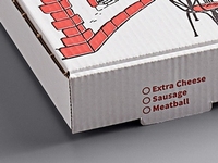 Boîtes à pizza bon marché en carton ondulé blanc de 17x25x2 pouces Vente en gros avec une bonne qualité Logo personnalisé imprimé 8 pouces 10 pouces 12 pouces 18 pouces