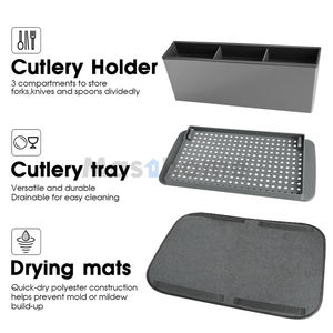 Masthome 3 en 1 <span class=keywords><strong>Design</strong></span> porte-couverts plateau tapis pliable lavage égouttoir séchage <span class=keywords><strong>évier</strong></span> Caddy cuisine <span class=keywords><strong>évier</strong></span> <span class=keywords><strong>organisateur</strong></span> - Product Image 3