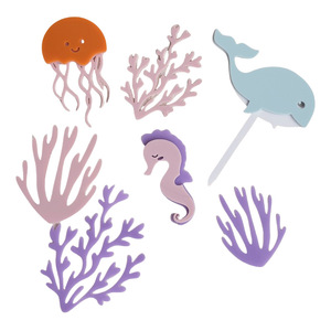 Honey And Sweetness Acrylic Cake Decorations Ocean Theme <b>DIY</b> <b>Kit</b> For Birthday Party Cake Toppers - Product Image 5