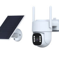 Caméra PTZ solaire extérieure WiFi CMOS 4MP, mini caméra de sécurité intelligente CCTV IP, grand angle 90°, H.265