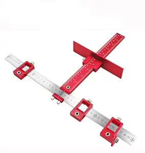 Perfactool Cabinet Hardware Jig Tool localizzatore di punzoni regolabile guida del modello di trapano in lega di alluminio, foratura del legno