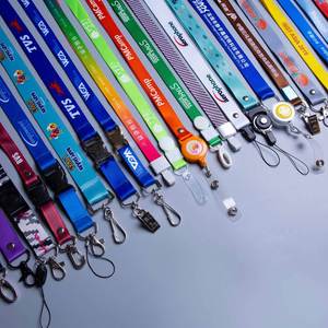 Custom Printed Sublimation <b>Polyester</b> <b>Lanyard</b> with Logo No Minimum Order Keychain for Promotional Purposes - Product Image 4