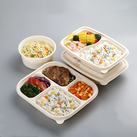 Boîtes de vaisselle et plateaux à gobelets biodégradables - Emballages alimentaires en amidon de maïs