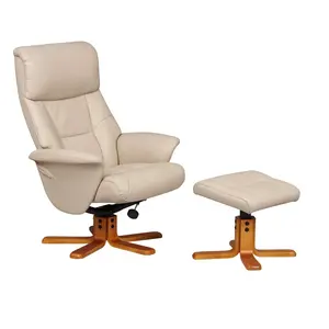 Geeksofa चमड़े अवकाश लाउंज कुर्सी के लिए कमरे में रहने वाले सस्ते कीमत कुंडा कुर्सी Reclinable मालिश पैर दस्त के साथ कुर्सियों