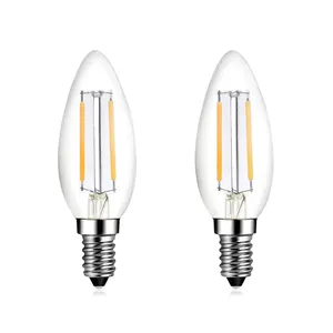 Vertak 100V-240V 3000K 4000K 6500K C35 E14 4W lampadina di vetro Led dimmerabile Ce Standard adatto per lampadario