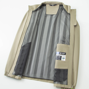 เสื้อแจ็คเก็ตซาฟารีแบบมีซิป ผ้าคอมโพสิตบาง 100% โพลีเอสเตอร์ ซับในตาข่าย คอตั้ง สีพื้น ยูนิเซ็กส์ ระบายอากาศได้ดี สำหรับผู้ชาย สั่งตัดได้ - Product Image 2