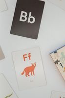 Cartes éducatives en papier avec estampage à chaud doré, boîte rigide personnalisée pour l'enseignement en maternelle (cartes d'apprentissage)