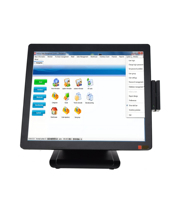 Moniteur tactile capacitif à double écran de 17 pouces pour restaurant Retail Pos