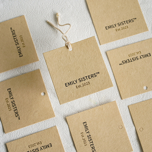 Các tông sang trọng & thẻ giấy tái chế với tem nóng & logo dập nổi cho nhãn hàng may mặc cao cấp cao cấp & Thẻ Treo - Product Image 6