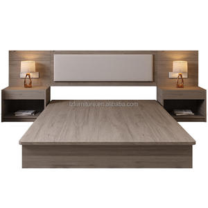 Modern Luxury Eco-Friendly Durable <b>Complete</b> King Size Double <b>Bed</b> <b>Set</b> Solid Wood Panel Furniture Hotel Apartment Bedrooms Love - Product Image 3