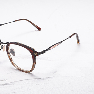 Oval Full Rim <b>Eyeglasses</b> Solid Brown Titanium <b>Frame</b> Unisex Classic Anti-Uv Lightweight Vision Correction <b>Frames</b> - Product Image 4