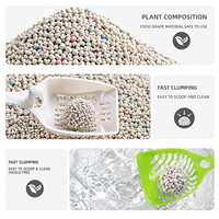 Litière pour chat en granulés ronds naturels, sable pour chat en argile compacte, litière pour chat en bentonite ronde agglomérante pour chats domestiques