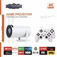 Projecteur de jeu 3D 2 en 1 F300, manette de jeu, Android 11, 5G, Wi-Fi, Playstore, cinéma maison, extérieur, 4K, mini projecteur portable