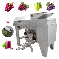 Elektrische druivenpers en -ontstemer |   Automatische fruit- en groenteverwerkingsmachines met hoge efficiëntie voor de wijnproductie