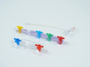 Colector desechable de 2 y 3 vías con Luer Lock para sets de infusión, colectores de plástico de tres vías con conexión derecha para cardiología, OEM/ODM - Product Image 2