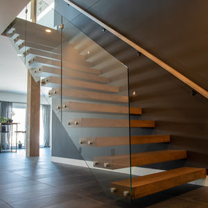 Bonita escalera de madera moderna <span class=keywords><strong>para</strong></span> <span class=keywords><strong>interiores</strong></span>, <span class=keywords><strong>escaleras</strong></span> rectas flotantes, diseños de <span class=keywords><strong>escaleras</strong></span> <span class=keywords><strong>interiores</strong></span> personalizados - Product Image 6