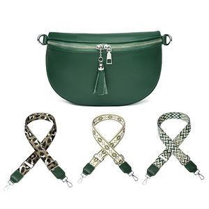 Marsupio in vera pelle marsupio borsa a tracolla da donna borsa da petto in pelle con tracolla larga - Product Image 1