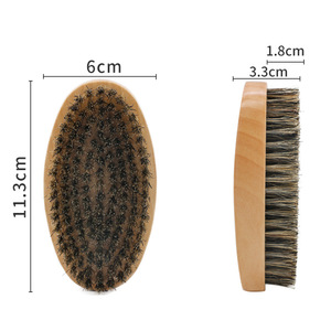 Brosse à barbe et moustache pour <span class=keywords><strong>homme</strong></span> en bois, poils doux, personnalisable avec logo de marque, vente chaude, prix abordable - Product Image 2
