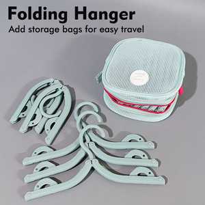 Perchas de Viaje Plegables Portátiles, Perchas Multifuncionales para Ropa con Bolsa de Almacenamiento para Viajes y Campamentos - Product Image 3