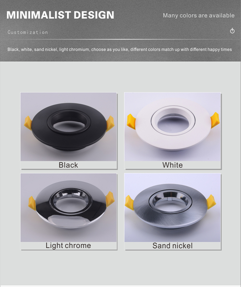 100mm Round Recessed Downlights Fixture IP20 For Shops / Hotel