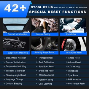 เครื่องมือวินิจฉัยรถบรรทุก D9HD xtool สำหรับงานหนักสแกนเนอร์ระบบเต็มรูปแบบพร้อมการเขียนโปรแกรมโทโพโลยีคีย์สำหรับรถยนต์12V 24V รถบรรทุก - Product Image 4
