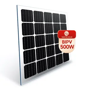 500W modulo solare acquista doppio vetro ufficiale mono 250 550 watt pannello trasparente bipv 600w per serra da tetto
