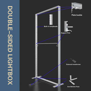 HLY Messe Hintergrund Display Led Tension Fabric Light Box für Werbung Messestand - Product Image 3